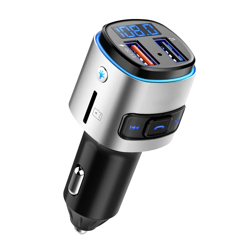 Universal Car Kit Handsfree Wireless BT4.2 FM Transmitter Audio MP3 Player USB Charger QC3.0 For Car Truck RV Boat Yacht Etc 