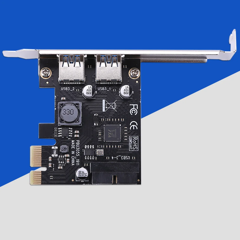 SSU 2 порта USB 3 0 PCI e x1 плата расширения Express адаптер для настольного