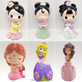 

3D anime princess Hanfu girls silicone mold for plaster DIY gypsum figurine mould concrete pottery clay molds Christmas decor