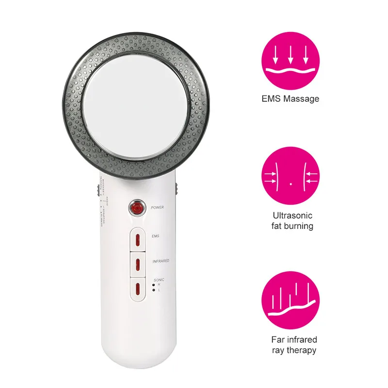 Face Lifting 3 in 1 EMS Infrared Ultrasonic Body Massager Device Ultrasound Slimming Fat Burner Cavitation Beauty Machine | Красота и