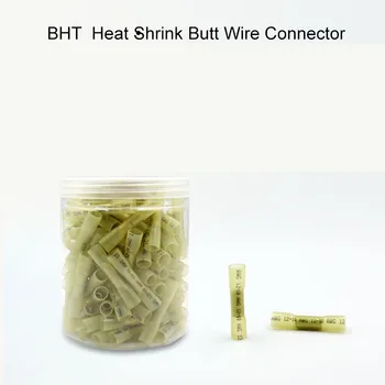 

100PCS IP67 BHT5.5 box packaed Yellow Heat Shrink sleeves Butt Cable Wire Crimp Connector Electrical Terminals Quick Connector