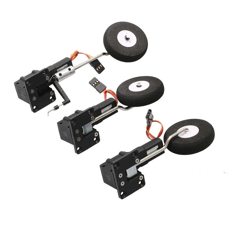 1set RC Airplane 25g Electronic Retractable Landing Gear Metal Worm Rod