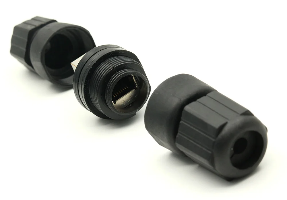 ethernet, tomada, dupla, reta, m25, f f, fêmea, 8p8c, ip67