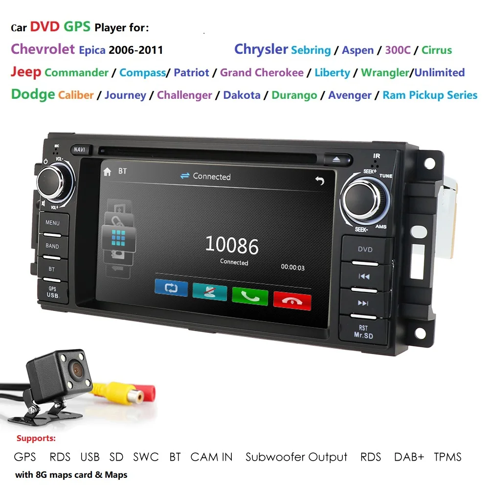 4G 64G DSP Android 9,0 Автомобильный мультимедийный dvd-плеер GSP стерео для Chrysler/300C/jeep/Compass/Dodge/Grand/Cherokee Автомагнитола OBD2