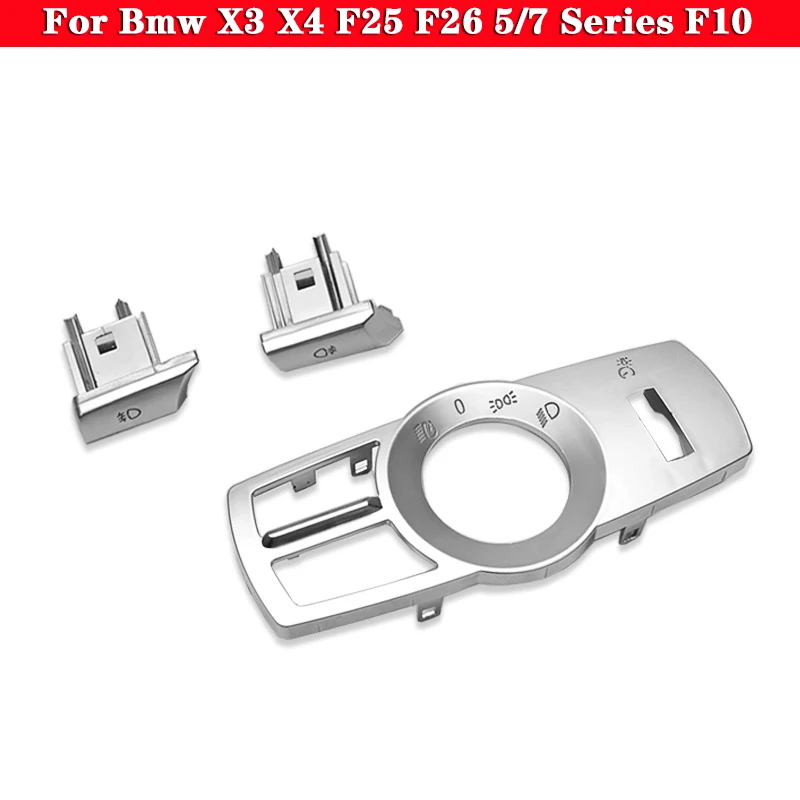 

For Bmw X3 X4 F25 F26 5/7 Series F10 Headlight Switch Buttons Decorative Frame Covers Interior Stickers Accessories