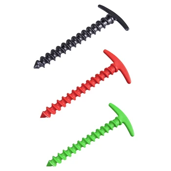 

5 Pcs Plastic Screw Tent Peg Plastic Outdoor Sports Accessories Hiking Camping Nails Camping Tool