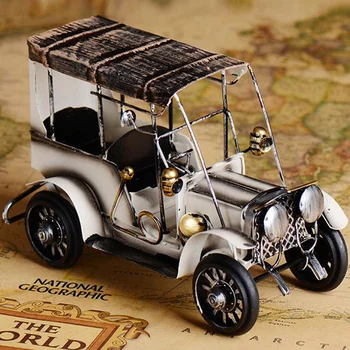 

HOT SALE Miniature Retro Car Model Home Office Desktop Decoration Photography Props Christmas New Year CraftVintage Decor