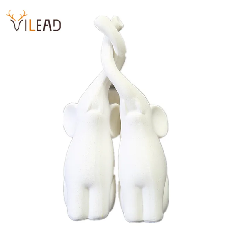 VILEAD натуральный песчаник белый слон для влюбленных фигурки миниатюрные