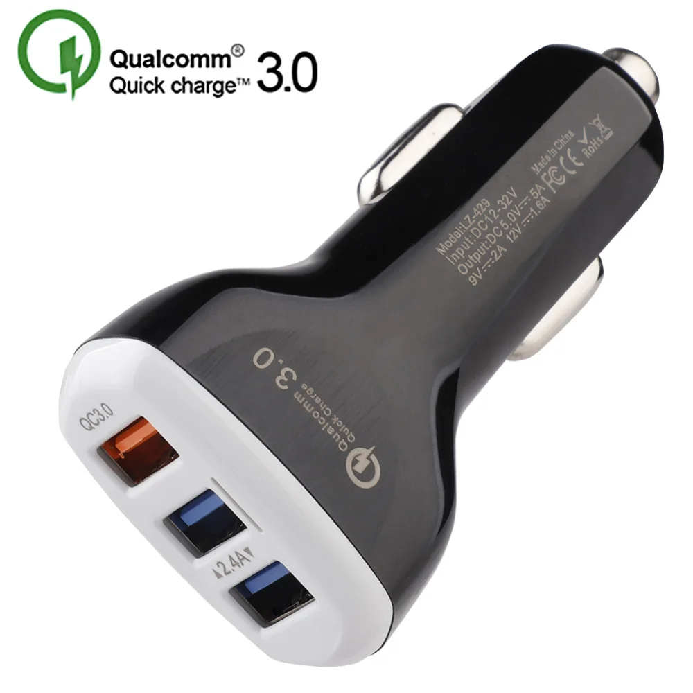 Зарядное устройство USB для мобильного телефона 3 зарядное устройство для быстрой зарядки автомобильное зарядное устройство Быстрая зарядка 3,0 универсальные аксессуары для смартфонов