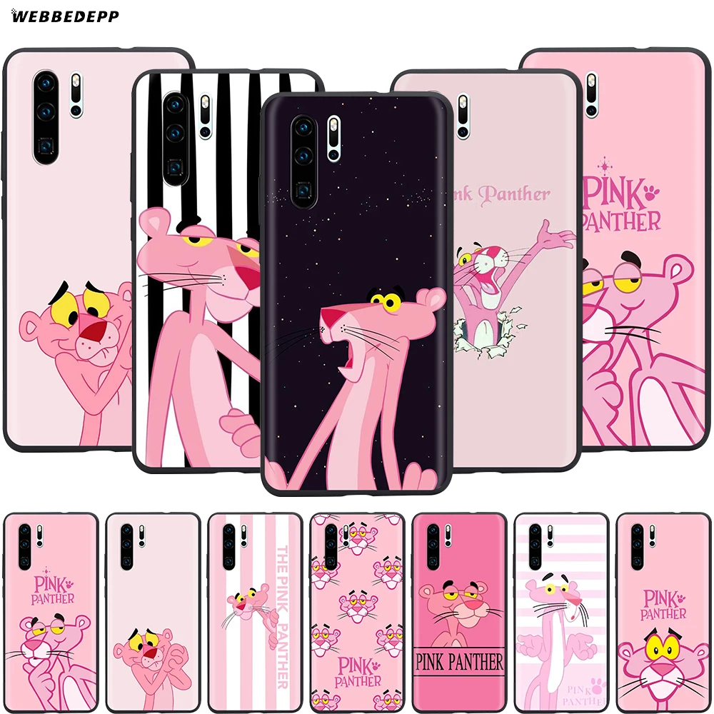 

Webbedepp Lovely Pink Panther Case for Huawei P8 P9 P10 P20 P30 Lite Pro P Smart Z 2019 2019 Mini