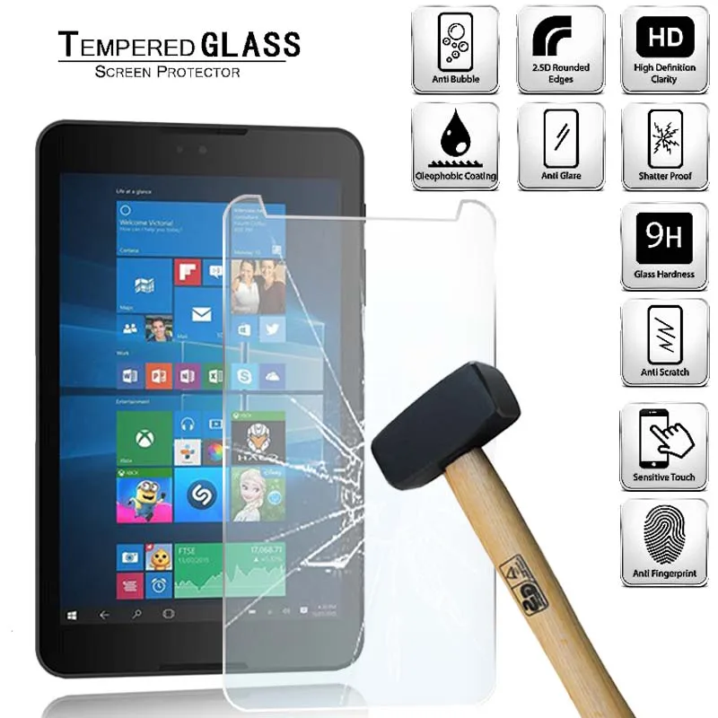 

Tablet Tempered Glass Screen Protector Cover for Linx 820 8 Inch Anti-Scratch Anti-Screen breakage HD tempered film