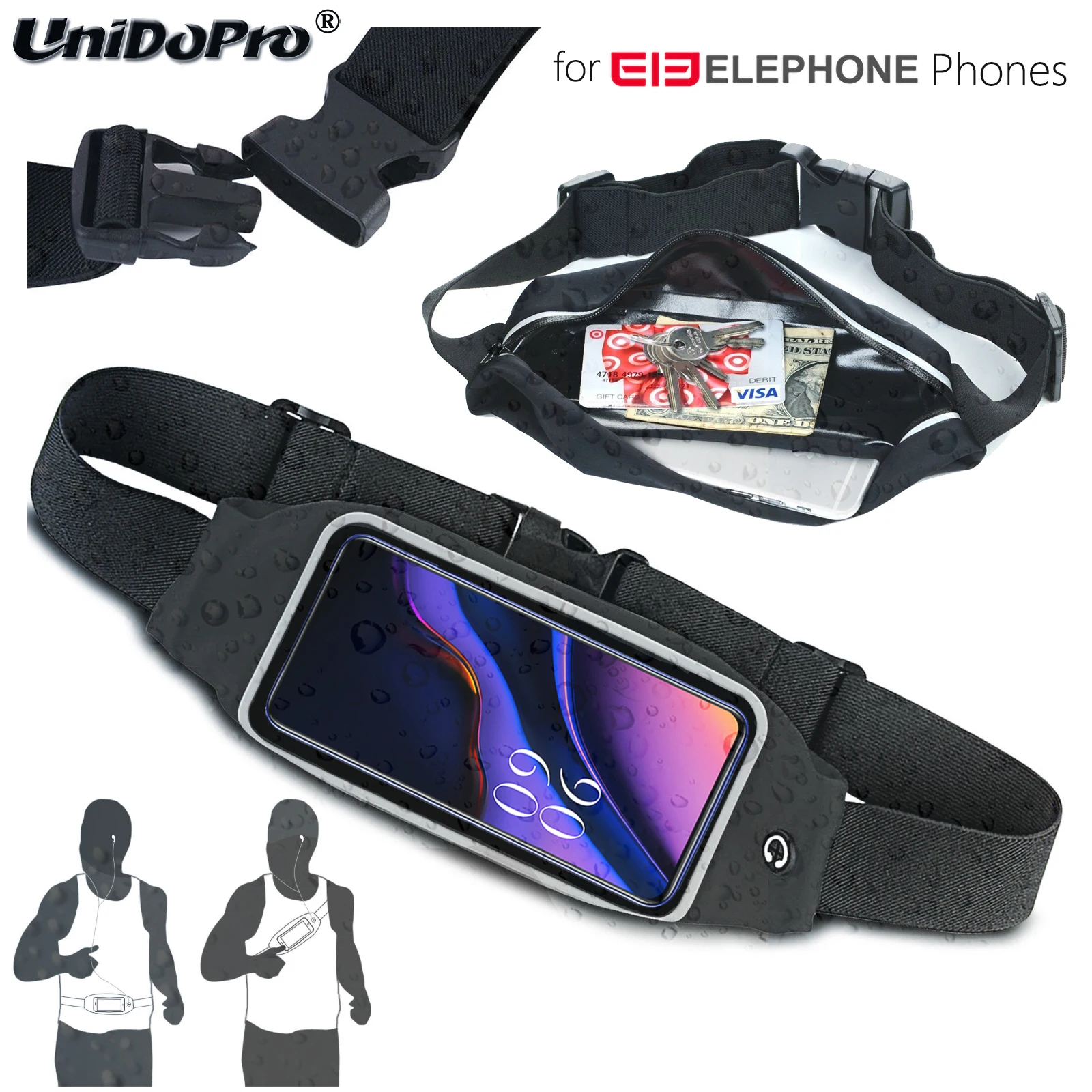 Водонепроницаемый Спорт Бег Фитнес чехол Чехол для Elephone E10 P11 3D A4 Pro A5 Lite PX U2 / P8 Max в