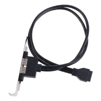 

1Pc 2-Port USB 3.0 Motherboard Rear Panel Expansion Bracket Host Adapter Cable Wire