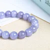 JD Natural Stone Purple Immitation Aquamarine 4 6 8 10 12 MM Chalcedony Beads Bracelet DIY Beads For Jewelry Making ► Photo 2/6