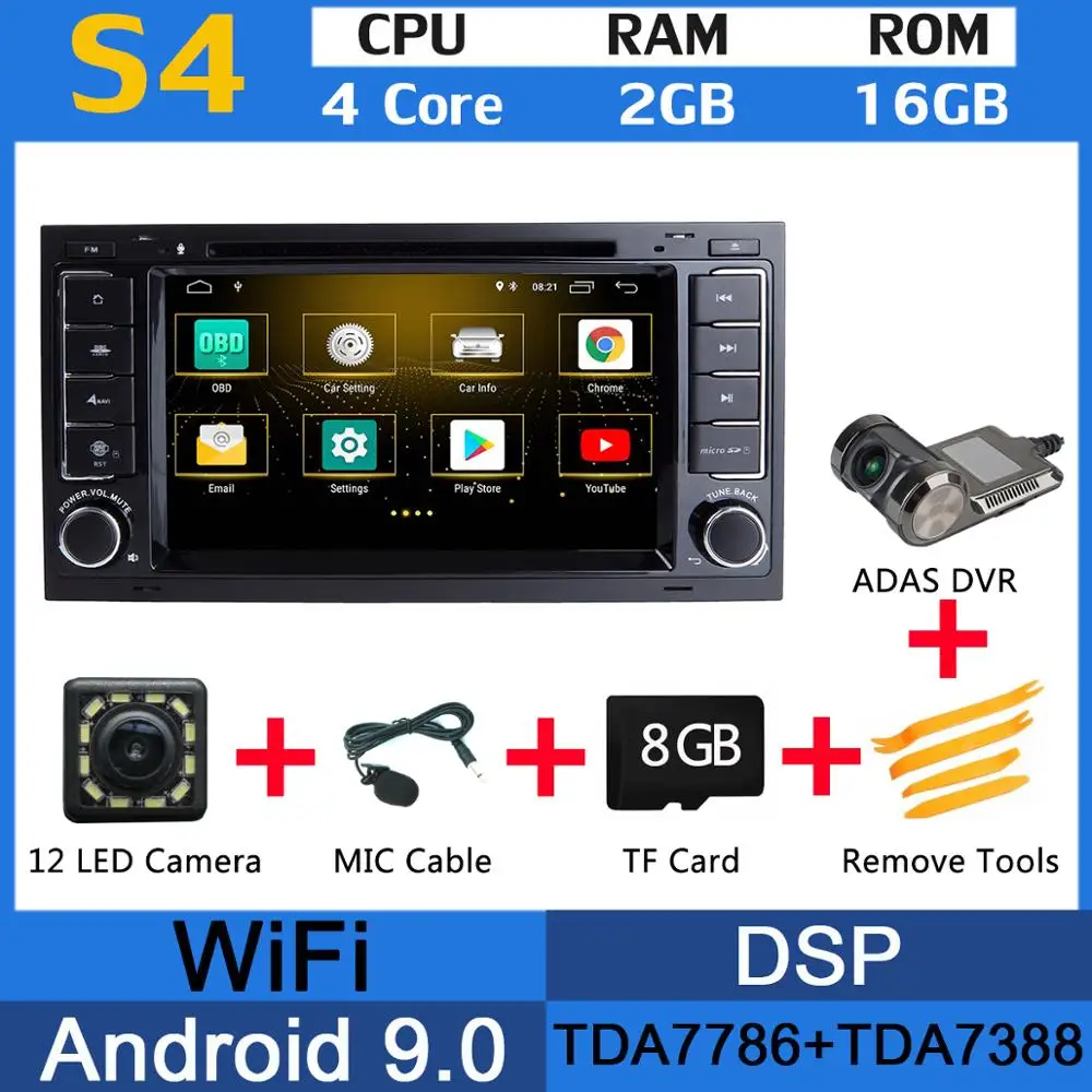 PX6 4+ 64G Android 9,0 автомобильный dvd-плеер для Фольксваген туарег Т5 мультиван транспортер gps навигация DSP Авто CarPlay головное устройство - Цвет: MTK ADAS