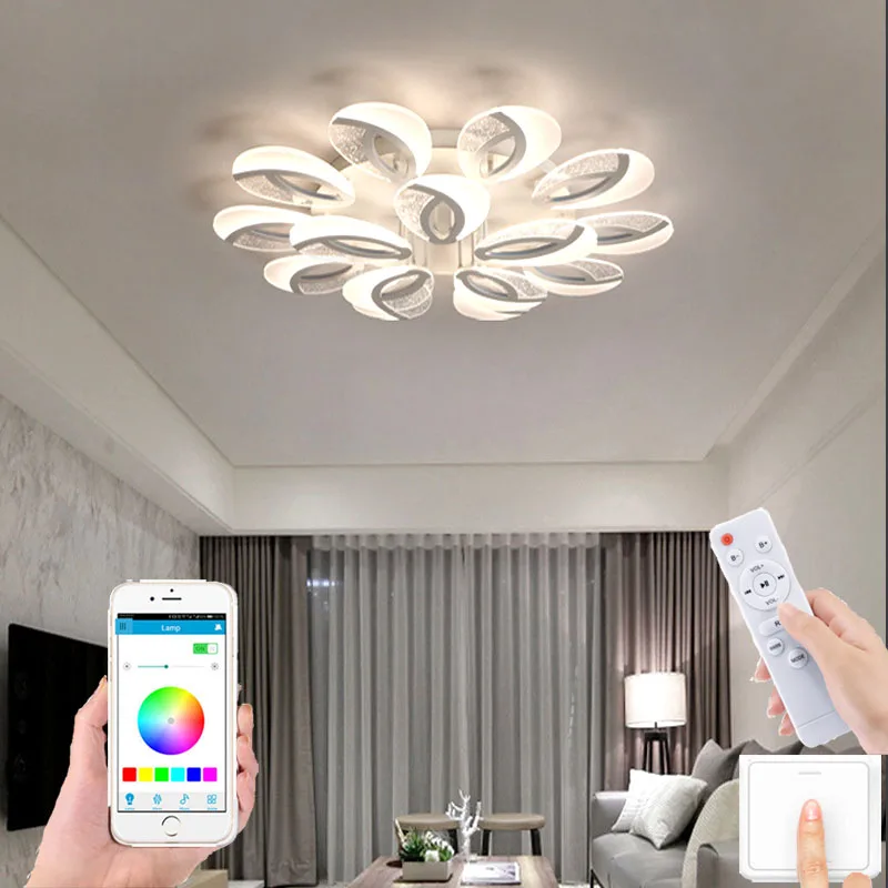 

Nordic ceiling lamp modern living room lamp bedroom aisle LED ceiling lamp supports remote control APP hotel villa chandelier