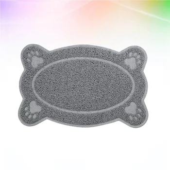 

1 PC Pet Placemat Anti-slip Grey PVC Safe Food Pad Pet Mat Feeding Mat Tablemat for Dog