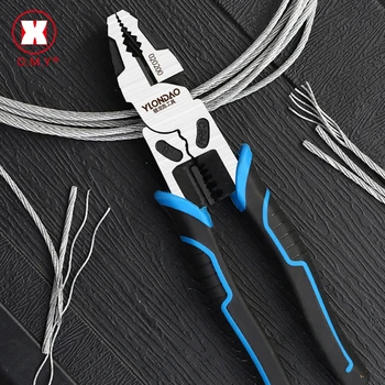 

Multi-function Wire Cutter Pliers Industrial Grade Electric Wire Stripping Crimping Vise Strong Manual Home Repair Tools
