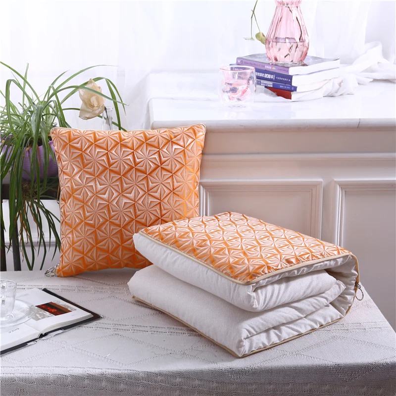 High-grade pillow quilt dual purpose, Car purpose Cushion Office Nap Pillow Folding Blanket Sofa Pillow Air Conditioning Quilt