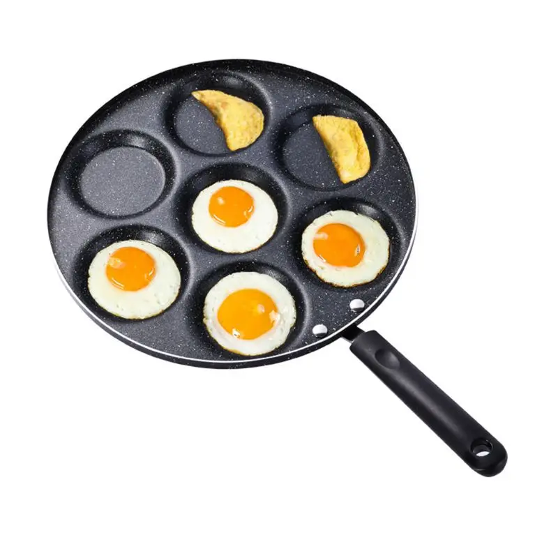 7 Holes Eggs Frying Pot Omelet Pan Non stick Egg Pancake Steak Omelette