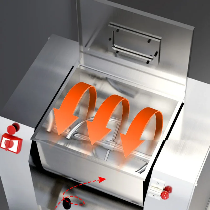 Electric Dough Mixer Machine 7.5/15KG Kitchen Equipment Food Processor Flour Churn Bread Pasta Noodles Make Machine