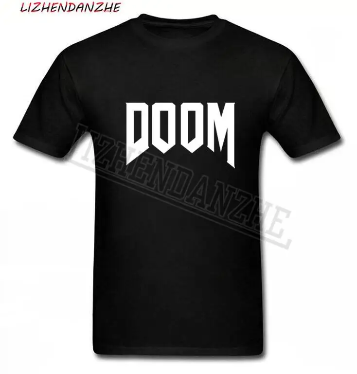 Летняя новая брендовая модная футболка Doom Мужская неофициальная из 100% хлопка для