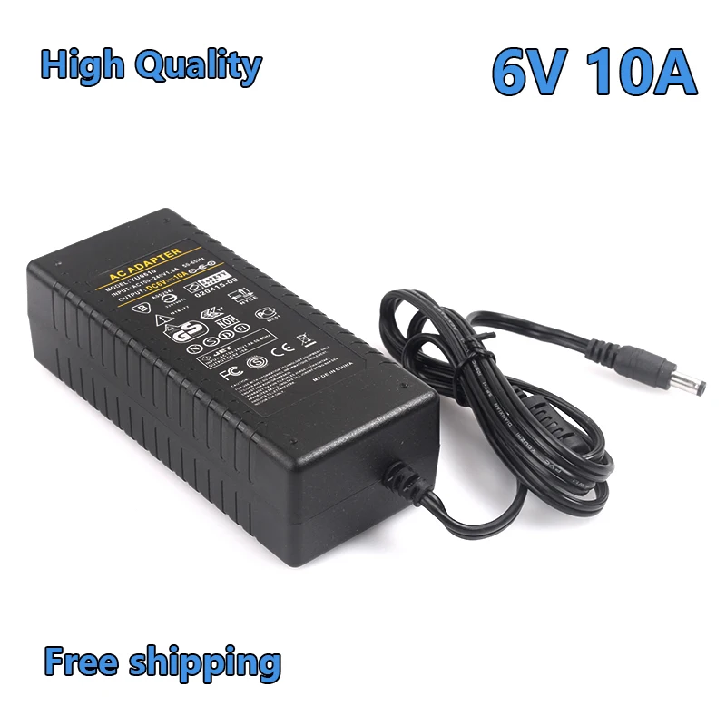 Высококачественный AC100V-240V к DC 6V 10A источник питания dc 6v 10a 5 5*2 5/2 1 мм | Обустройство