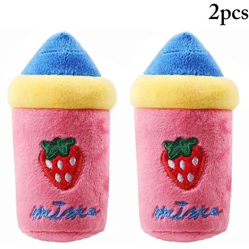 

2PCS Plush Pet Toy Feeder Shape Bite Resistant Dog Squeaky Toy Pet Chewing Toy Training Toy Interactive Tools Pet Supplies