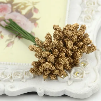 

144pcs mini Bud Stamens Family Garden Handmade Artificial Bouquet Wedding Merry Christmas Decoration DIY Pearl Craft Fake Flower