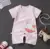 Детские Комбинезоны Летний Стиль Питание Baby Boy Girl Одежда Новорожденный Младенец жираф Одежда С Коротким Рукавом 3-6-9-12-18 Месяцев