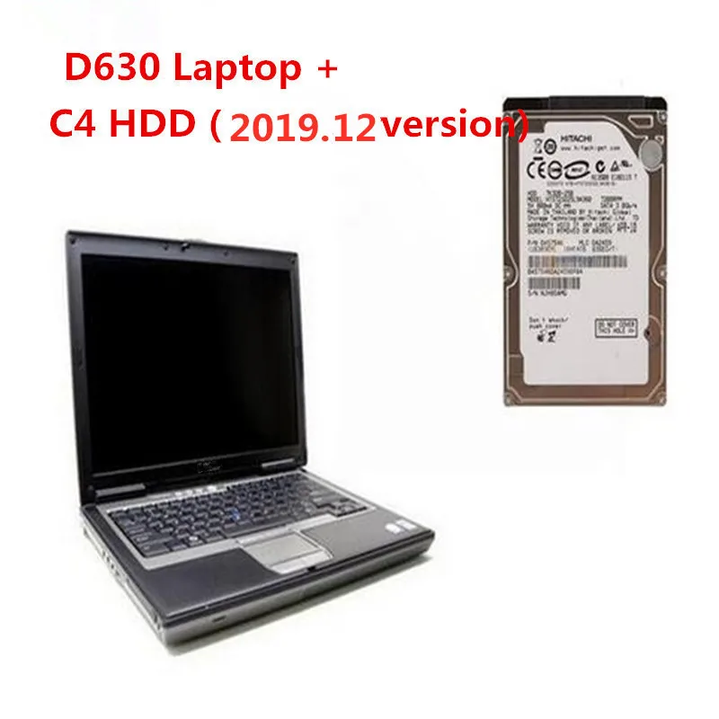 Профессиональная,12 новая версия MB Star C4 программное обеспечение HDD Win7 SD подключения C4 Compact 4 с ноутбуком D630 Диагностика высокое качество - Цвет: C4HDD with D630