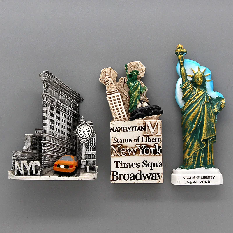 American Tourism New York Statue of liberty Atlantic City Times Square New York City fridge magnet magnetic refrigerator sticker magnetic fridge magnets magnetic sticker magnetic fridge stickers