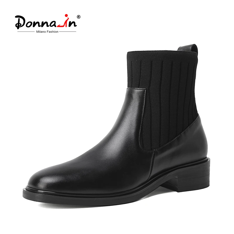 Donna in/эластичные вязаные женские ботильоны Носки Сезон осень зима Ботинки без