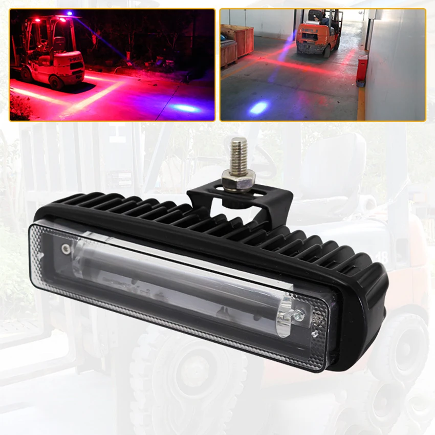 LED Forklift Safety Light Red/ Blue Spot Light, Warehousa1 Piece Safe Warning Light 30W 6 LEDs Driving 12-60V Wide Voltage