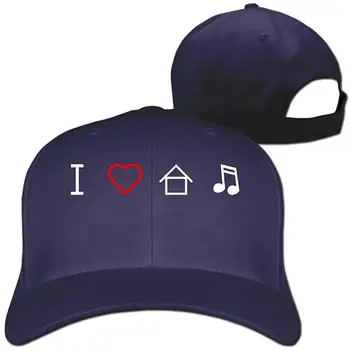

Unisex I Love House Music Baseball Hip-hop Cap Vintage Adjustable Hats