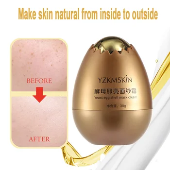 

1pc Miracle Egg Mask Anti Aging Facial Peel Off Mask Remove Wrinkle Moisturizing Cream Yeast Egg Shell Skin Care Face Mask