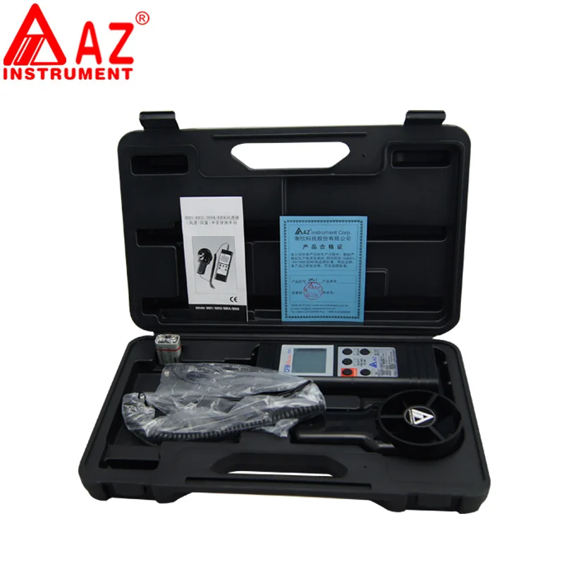 AZ8901 Портативный анемометр, тестер воздушного потока, температурный тест