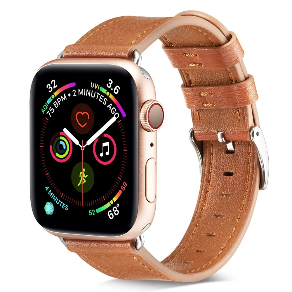 Ремешок из натуральной кожи для iwatch 5 42 мм 38 | Наручные часы