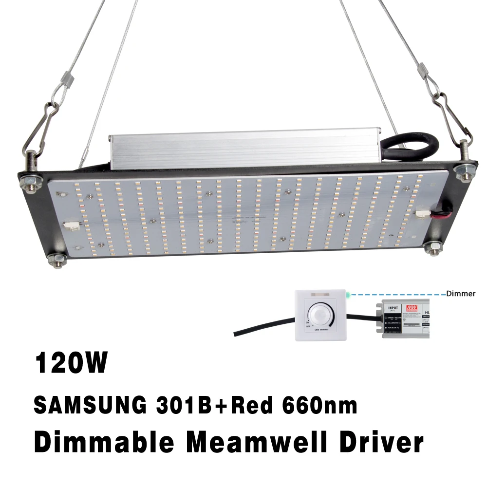Samsung 301B Chip Led Grow Light Quantum Board Full Spectrum 120W 240W Dimmable Meanwell Driver For Indoor Grow Tent Planting