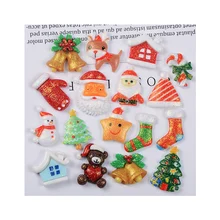 35pcs Mixed Resin Merry Christmas Series Flatback Embellishments Scrapbook Photo Decor DIY Craft