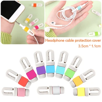 

10 PCS Earphones Cable Protector Mobile Phone Cable Winder Charger Data Cable Protective Sleeve