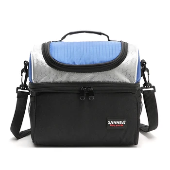 

Portable Food Storage Two Layers Thermal Insulation Outdoor Lunch Box Bag Travel Oxford Cloth Picnic Adjustable School Hand Held