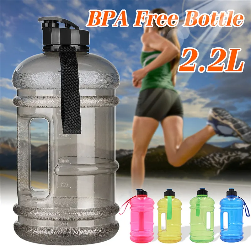 

2.2L Large Capacity Sport Water Bottle Plastic Portable Kettle Outdoor Cycling Camping Hiking Drinking Water Bottle BPA Free