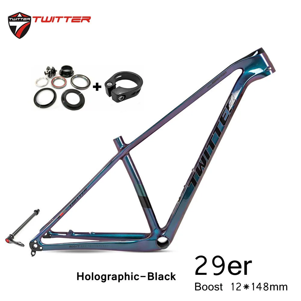 Twitter Warriorpro Mtb карбоновая рама 29er Thru Axle Boost 12x148 мм дисковый тормоз 29x2 2 шины XC горный