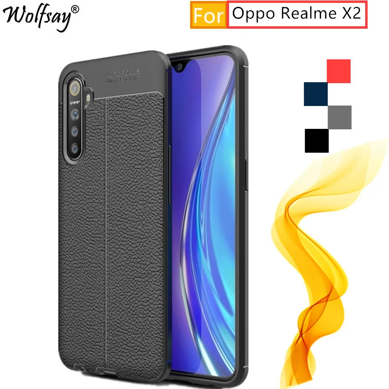 Чехол для Oppo Realme X2 Прочный Стильный противоударный корпус ТПУ бампер силиконовый