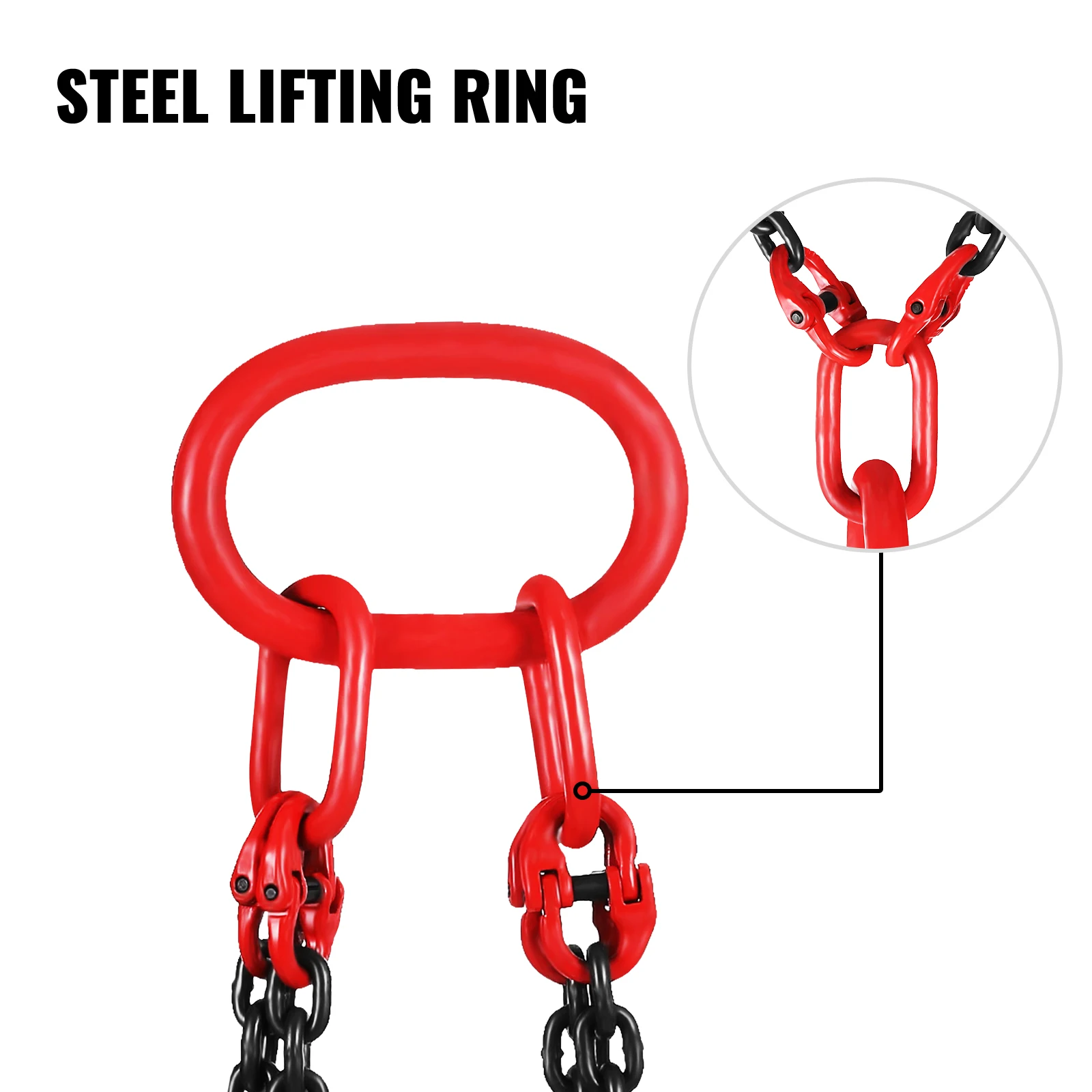 SucceBuy Lifting Chain Sling Lifts 5 T 1.5M 3M 4M X 5/16 Inch Heavy Duty With 4 Legs Grade Hooks and Adjuster G80 Alloy Steel