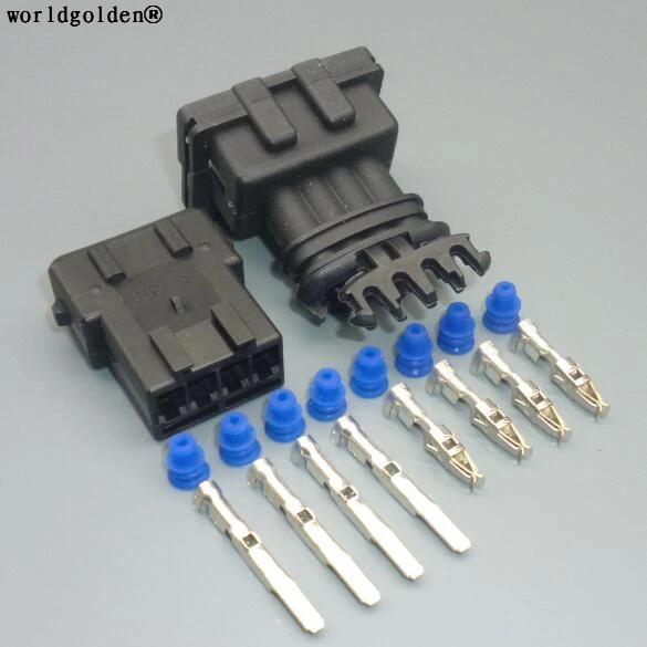 

Worldgolden 4 Pin 3.5mm 282192-1 Junior Power Timer Socket Plug O2 Sensor Ignition Coil Automotive Connector