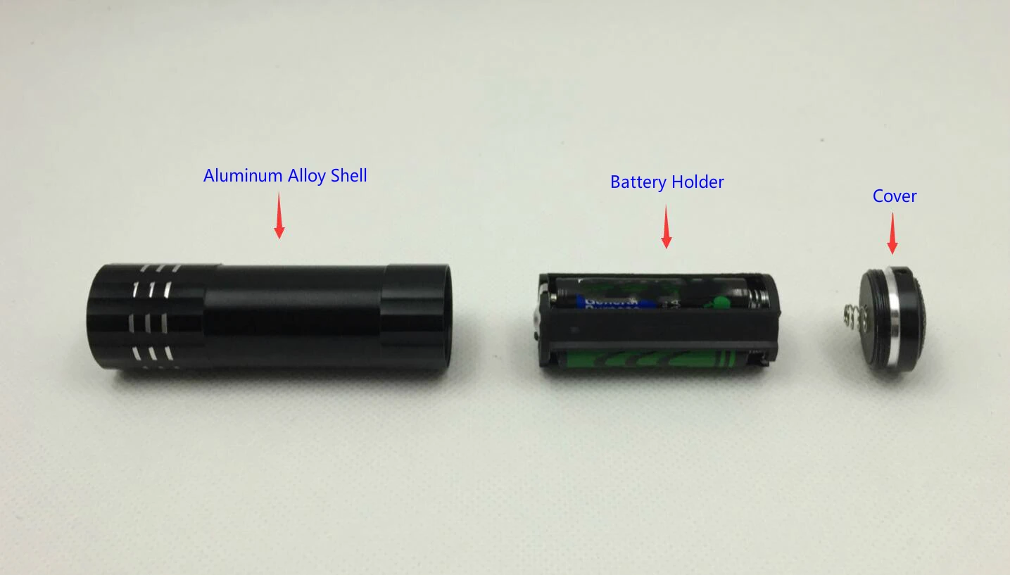 UV Flashlight 365nm 395nm LED Ultraviolet Lamp 1Pcs