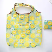 Складные сумочки в лимонном стиле нужны Экологичные сумки для хранения Зеленая Сумка Для Покупок Сумка из полиэстера складная сумка новая сумка