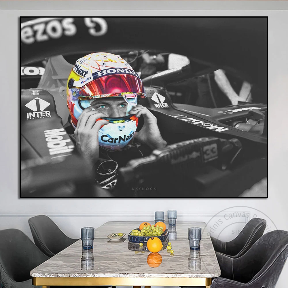 Affiche Lando Norris, affiche McLaren F1, art mural Formule 1, impression course F1, déco sport